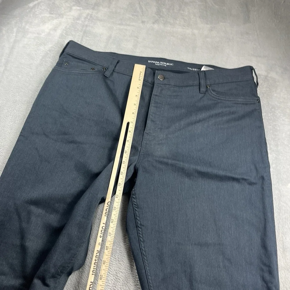 Banana Republic Traveler‎ Jean 38x32 Slim Fit Mens Denim Pants Blue Gray